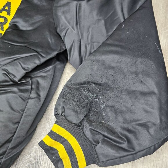 vintage U.S. Army Black & Yellow Embroidered Satin Jacket X-Large Chong Trading - Picture 9 of 9